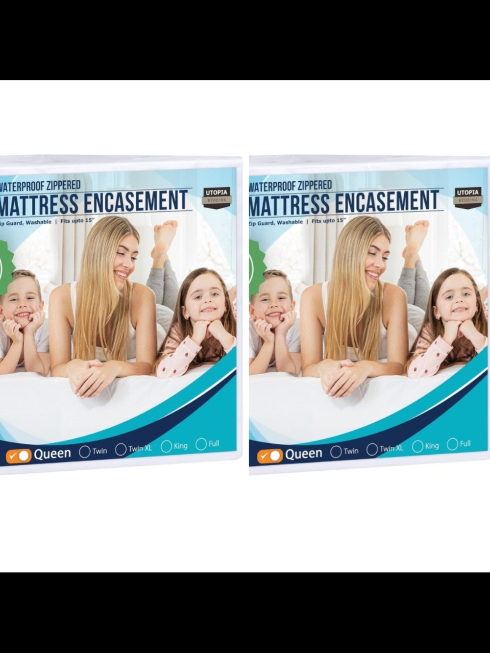 2 Queen Size Mattress Encasement Protector